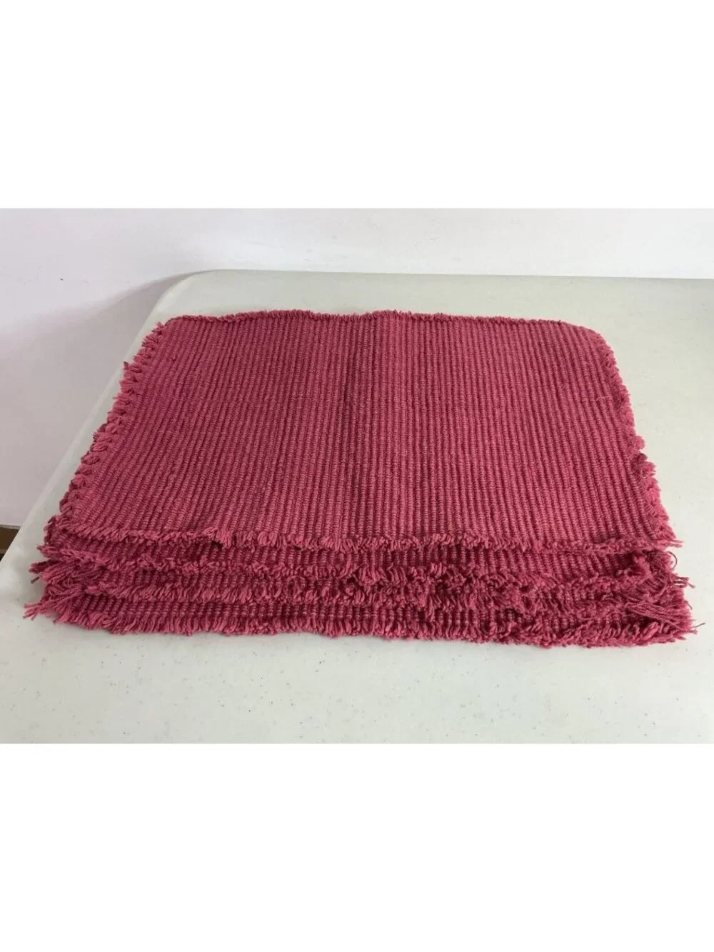 Vintage Woven Pink Placemats Set of 4